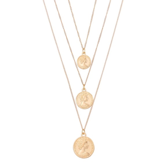 "A Queen's Desires" Coin Layered Boho Necklace - Picture 4 of 7